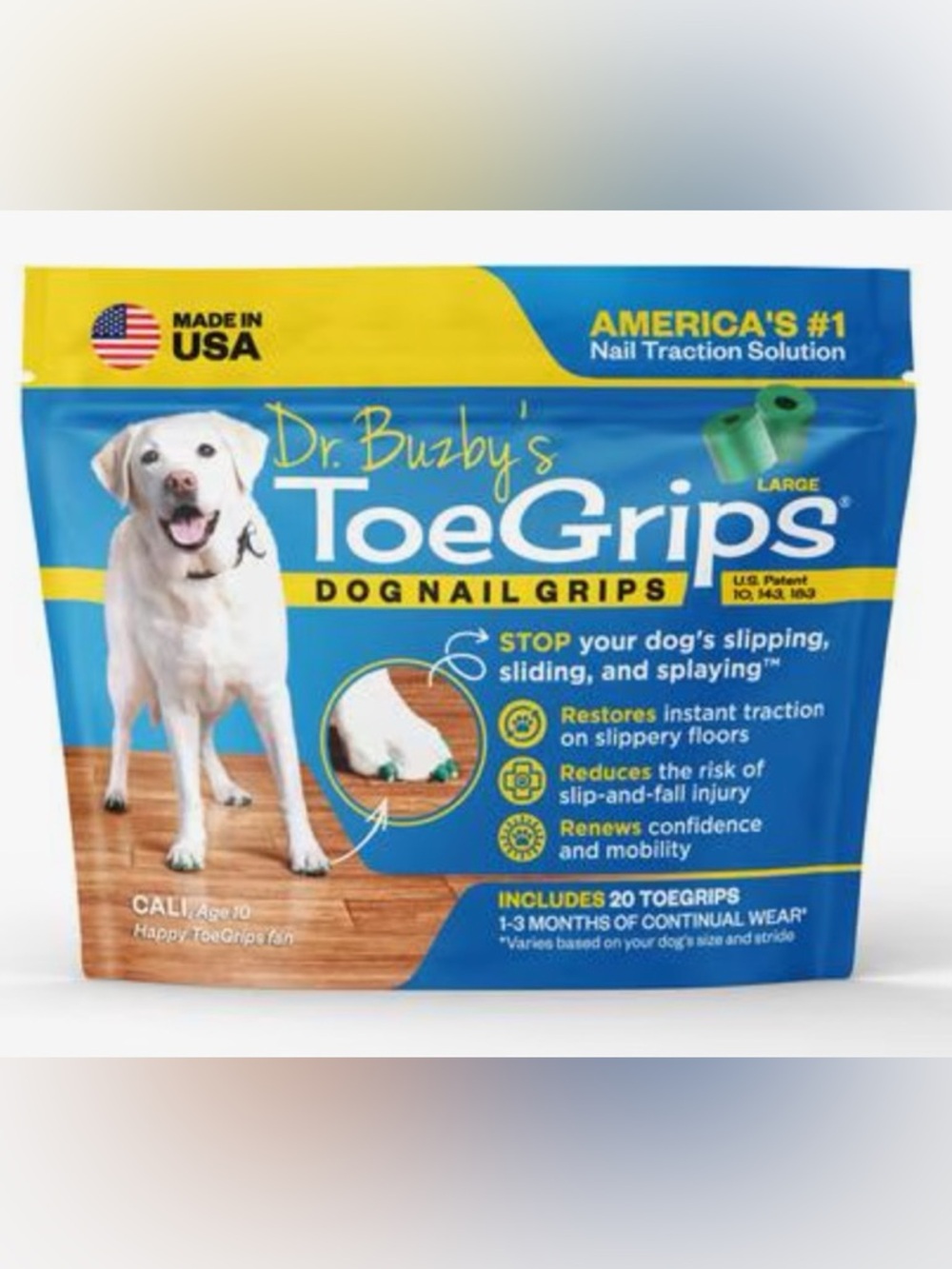 Dr. Buzby’s ToeGrips Dog Nail Grips - Large, green, NWOT